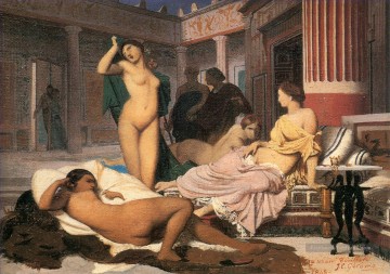 Jean Léon Gérôme œuvres - Esquisse intérieure grecque Orientalisme grec oriental Jean Léon Gérôme